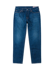 Mid-washed Seagull Print Taper Fit Jeans #2017