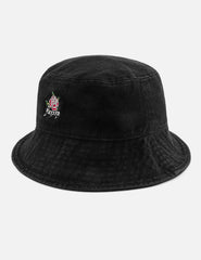 Rose Embroidery Denim Bucket Hat