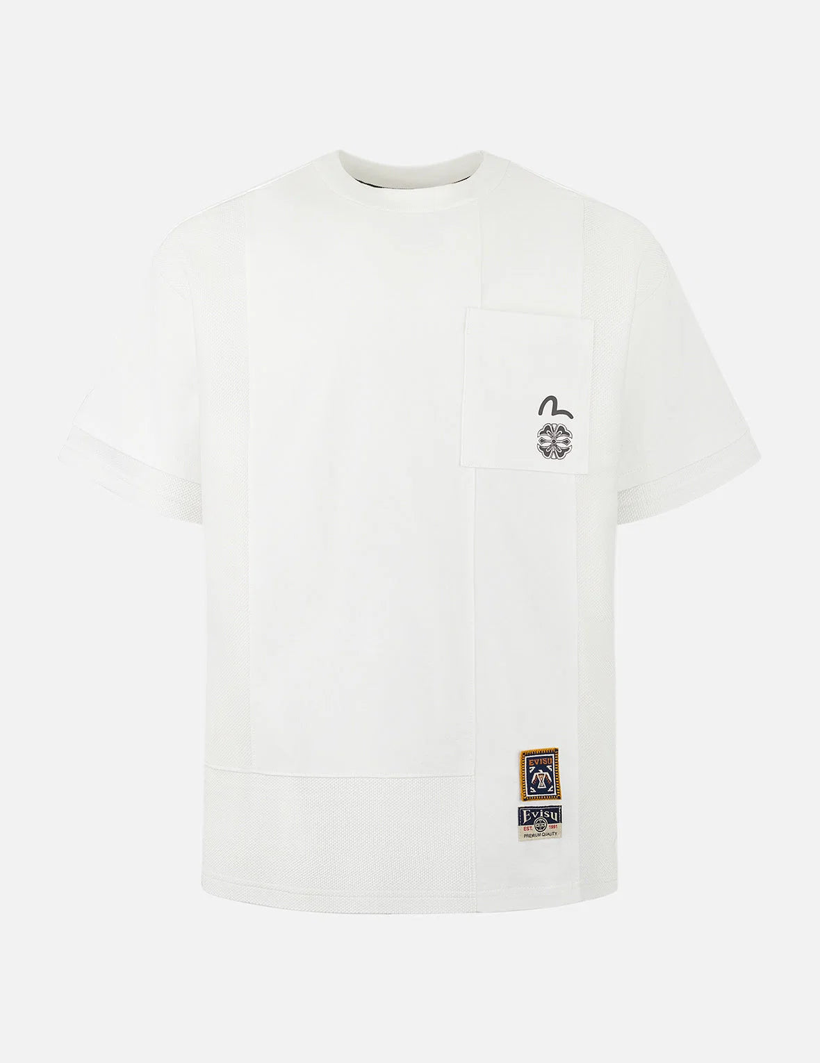 Multi-print and Fabric Blocking Relax Fit T-shirt