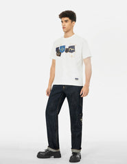Multi-Pocket with Brocade Patch Regular Fit Jeans #2000