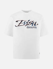 Logo and Kamon Embroidery Loose Fit T-Shirt