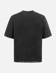 Logo and Seagull Embroidery Oversized T-shirt