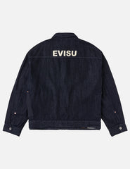 Fabric Blocking Denim Jacket