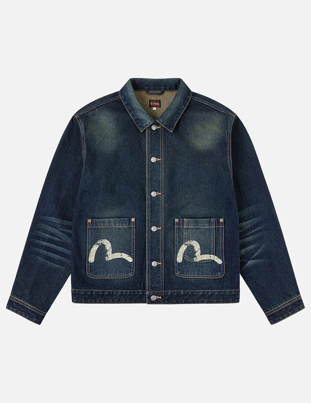 Layered Pocket Denim Worker Jacket