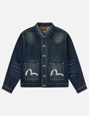 Layered Pocket Denim Worker Jacket