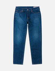 Mid-washed Seagull Print Taper Fit Jeans #2017
