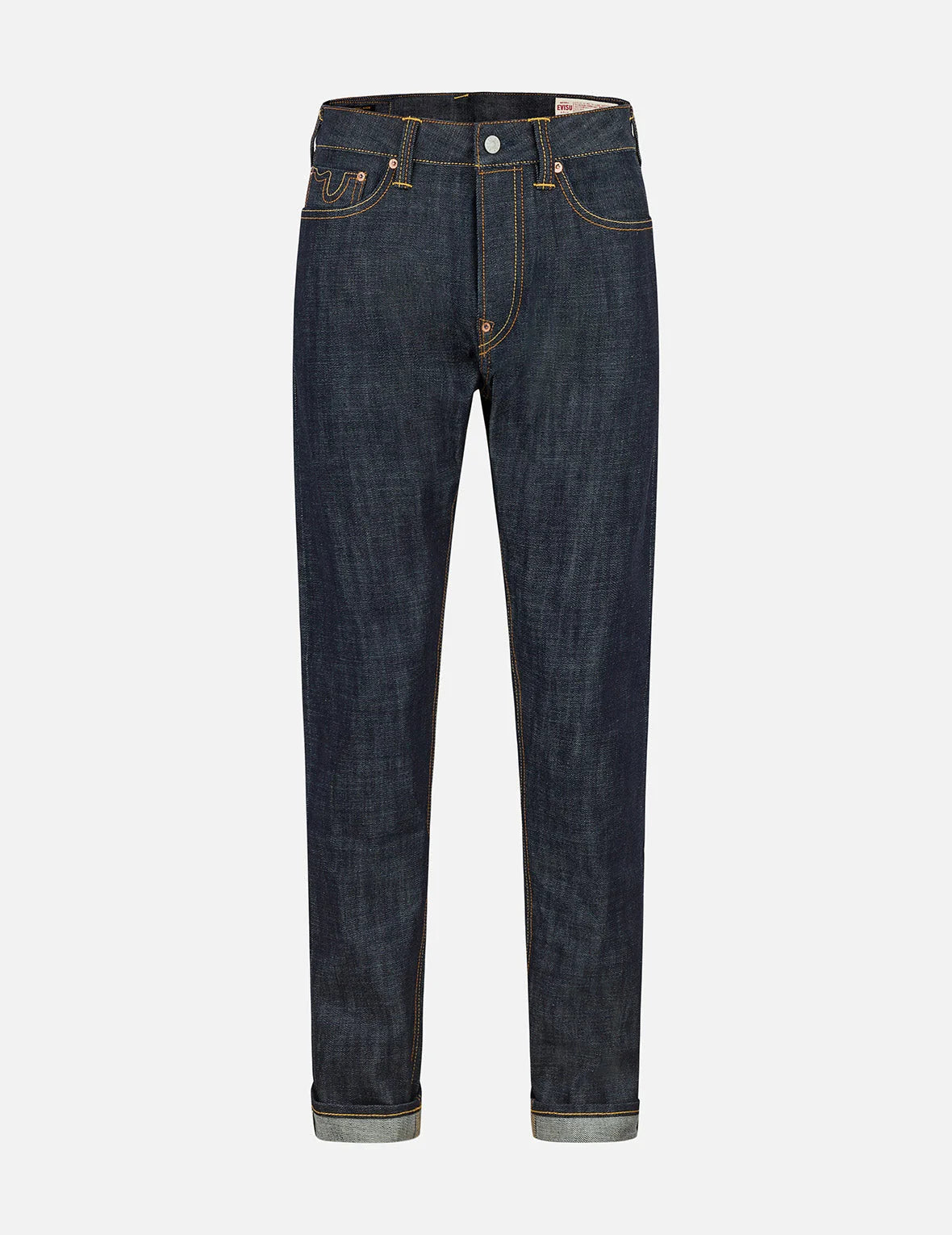 7 Pockets Design Taper Fit Raw Jeans #2017