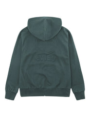 Emboss Kamon Logo Zip-Up Hoodie