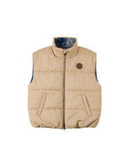 Logo Print Oversized Reversible Vest