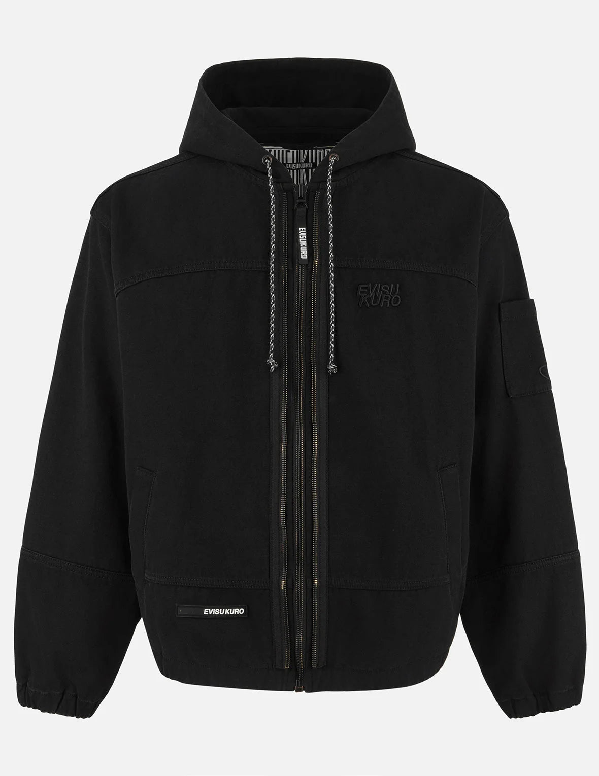 Logo Embroidery Boxy Hooded Jacket