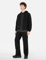 Logo Embroidery Boxy Hooded Jacket